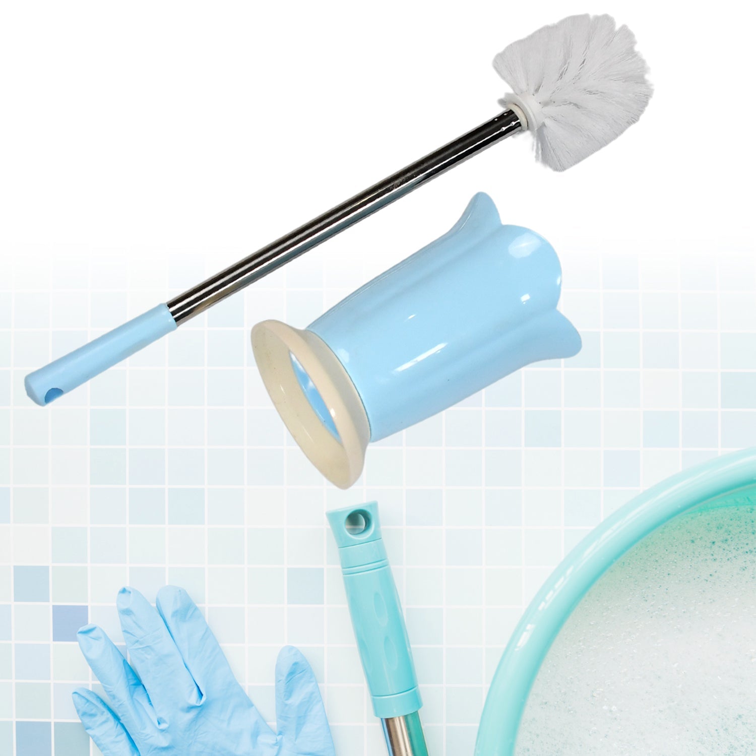 4673 Premium Toilet Plastic Brush with Holder Stand Western and Indian Toilet Bathroom Cleaning DeoDap 4673 Premium Toilet Plastic Brush with Holder Stand Western and Indian Toilet Bathroom Cleaning DeoDap